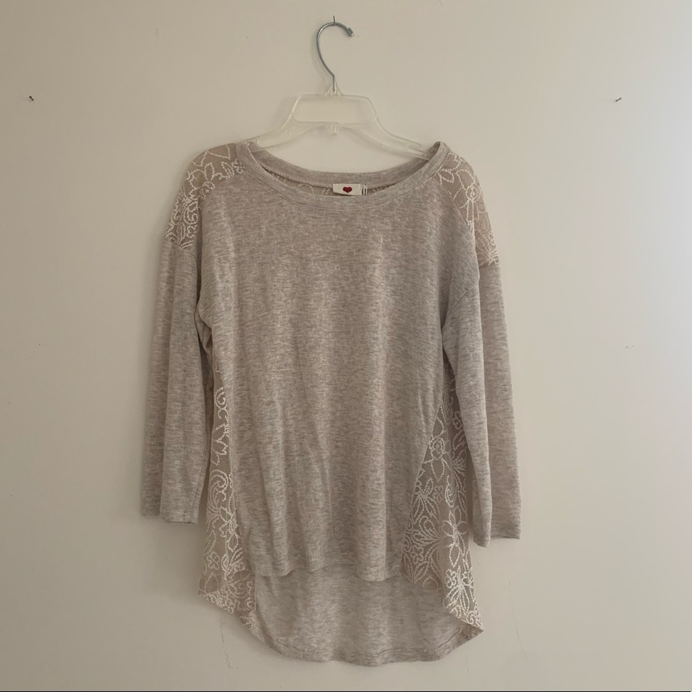 Tan lacy shirt
